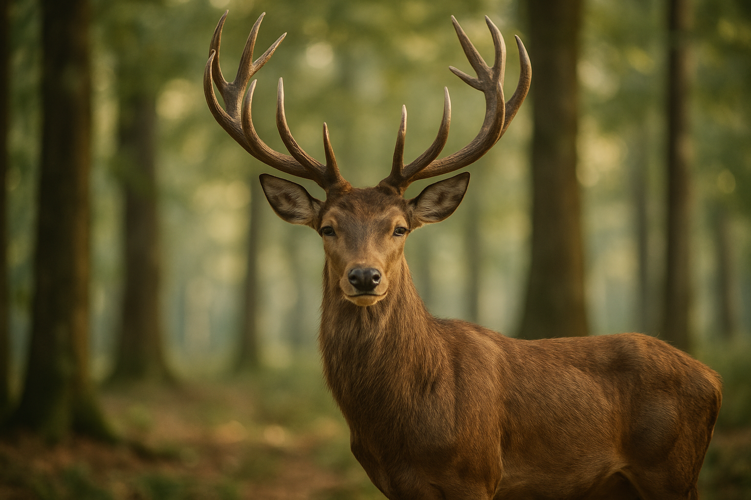 A deer with antlers